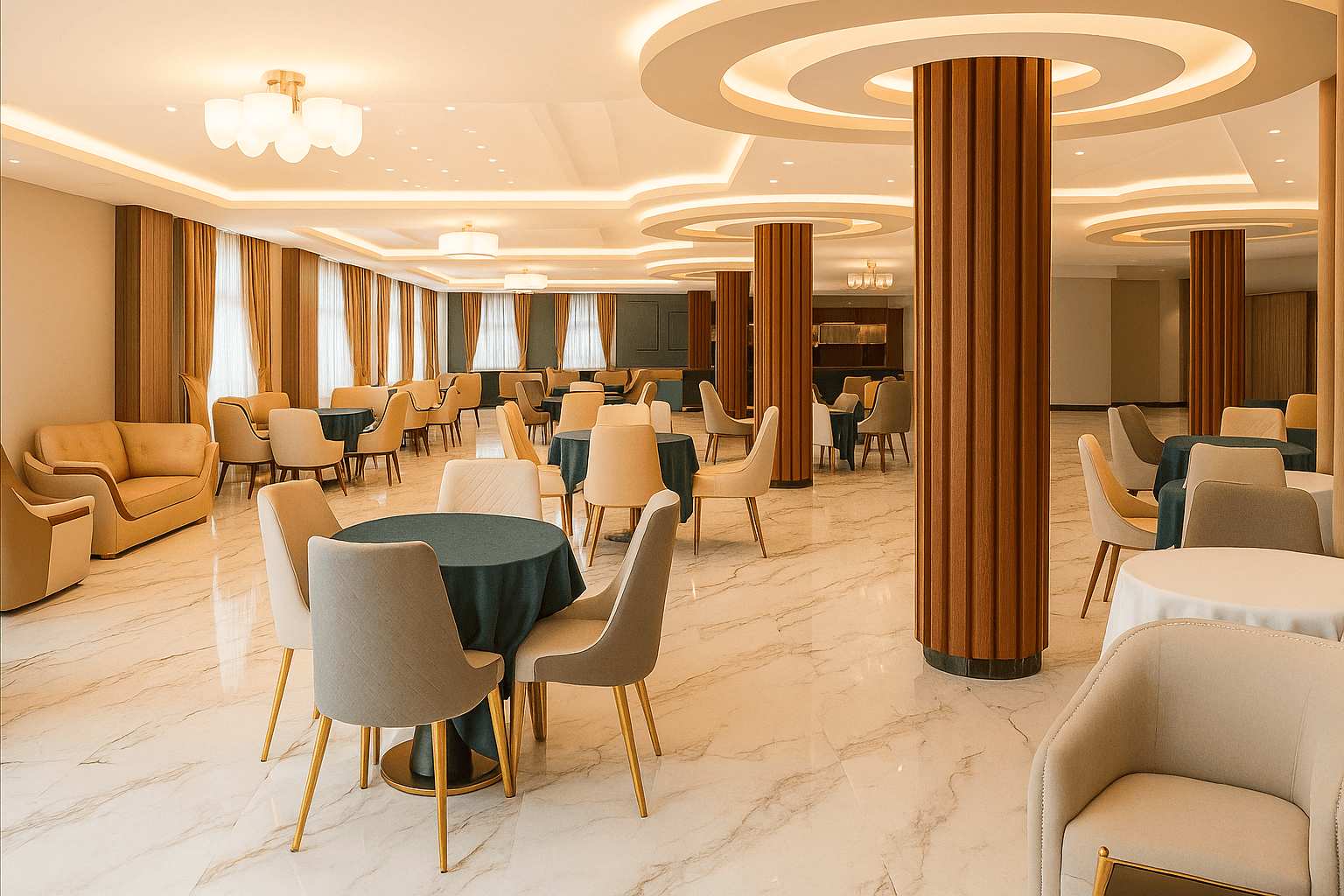 Signature café interior with Ethiopian and global dishes