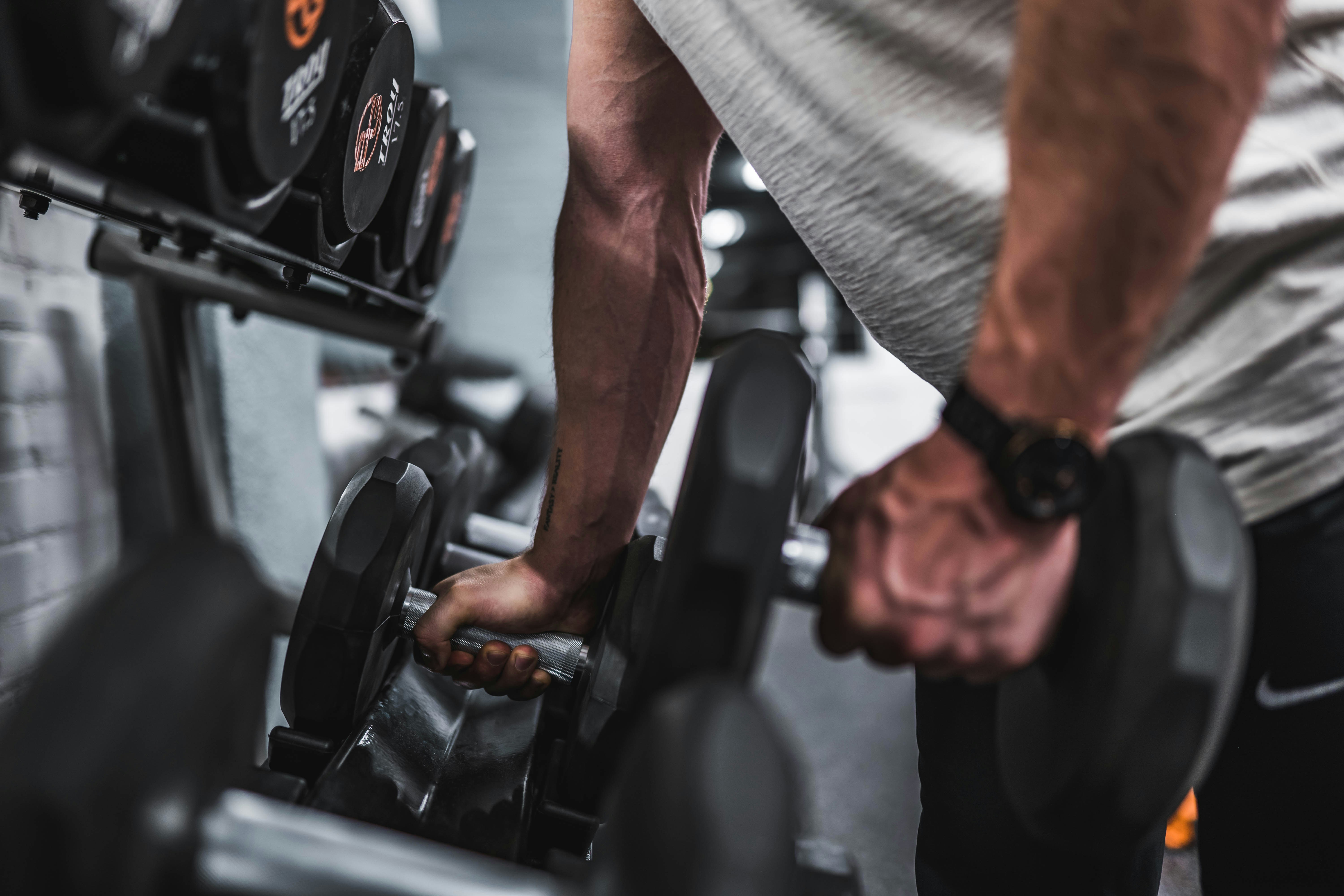 Modern fitness center equipment